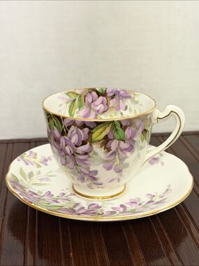 Royal Standard Teacup and Saucer Set Wistaria pattern
